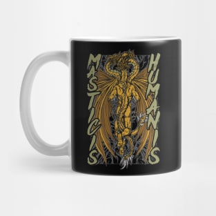 Great Gold Dragon Script Mug